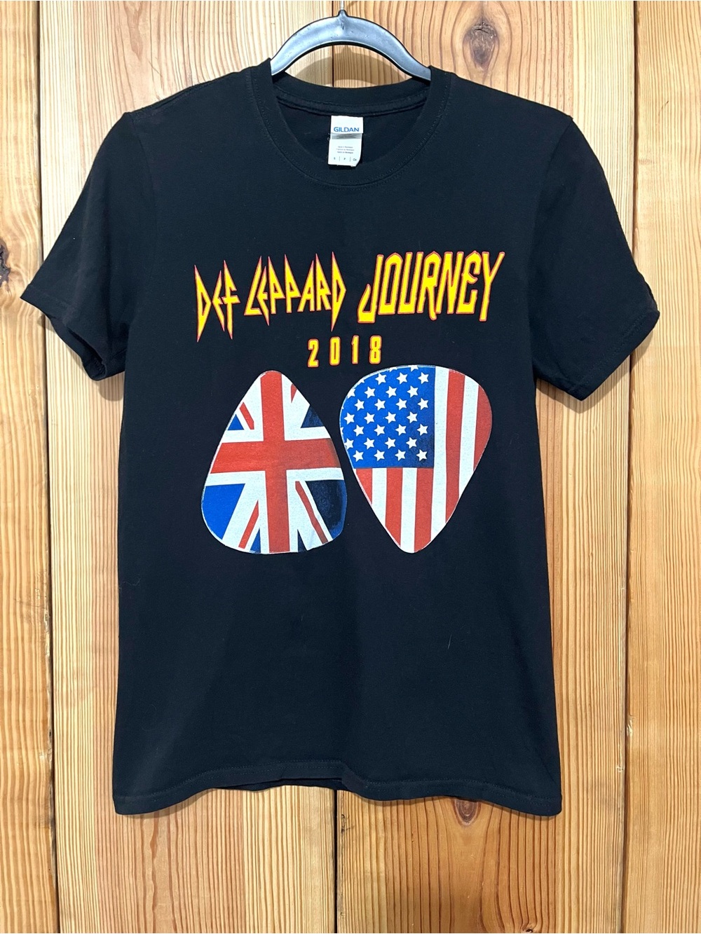 Official Def Leppard Journey 2018 Tour Graphic T-Shirt Small